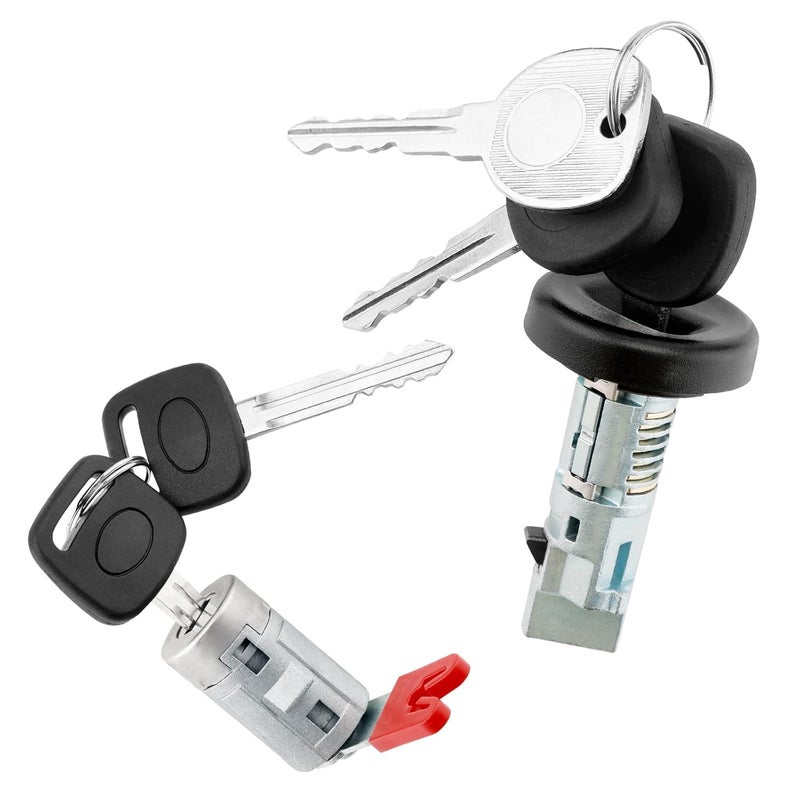 ATRACYPART Ignition Switch & Door Lock Cylinder with Keys (with Chip), Compatible with 2007-2013/2014 Chevy GMC Silverado Suburban Avalanche Tahoe Sierra Yukon 1500/2500/3500, Replaces# 924-796, 20825032 - Image 1